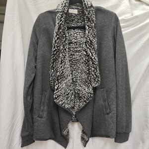 Women's Gray Sherpa Lined Jacket